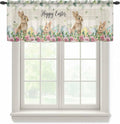 Easter Sheer Valances for Windows 42"x12", Light Filtering Kitchen Curtains by Unknown
