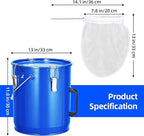 8 Gal Fryer Grease Bucket, Steel Oil Disposal Container - Image 2
