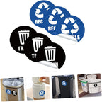 TEHAUX Self-Adhesive Garbage Sorting Stickers Waste Bin Decals - Image 6