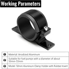 2 Pcs Universal Car Fuel Pump Fuel Filter Mounting Bracket Aluminum Clamp Holder - Image 3