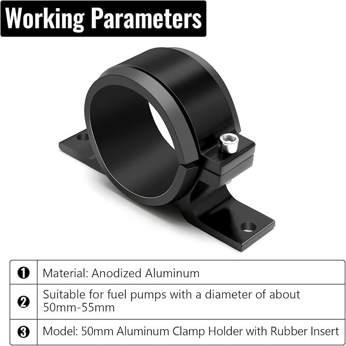 2 Pcs Universal Car Fuel Pump Fuel Filter Mounting Bracket Aluminum Clamp Holder - Image 3