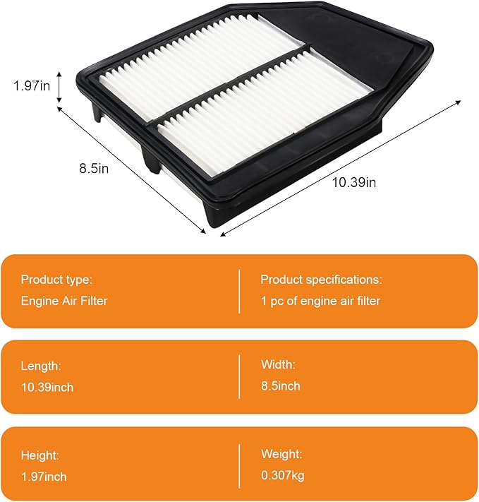 Engine Air Filter 17220-R40-A00 Compatible - Image 6