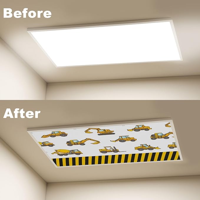 6 Pcs Fluorescent Light Covers for Ceiling Lights Construction Vehicle - Image 4