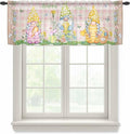Happy Easter Sheer Valances for Windows 42"x18", Light Filtering Kitchen by Unknown