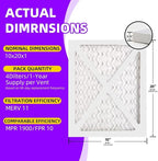 10x20x1 MERV 11 Pleated Air Filter MPR 1200 & FPR 7, Furnace Air Filters - Image 3