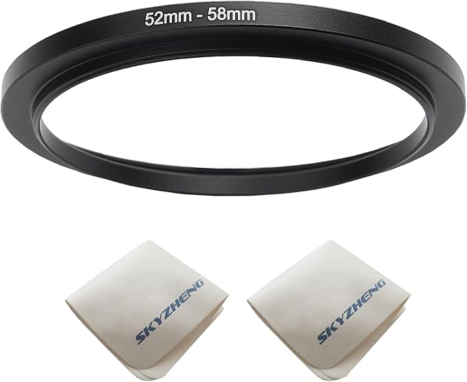 52mm Lens to 58mm Camera Lens Adapter 52mm to 58mm Step Up Ring Adapter Ring by SKYZHENG