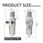 Air Compressor Water Separator Filter 1/2" NPT 150 PSI, Compressed Filter - Image 3