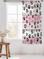 Sheer Curtains 72 Inches Long, Vintage Farmhouse Country Wooden Grain Privacy - Image 3