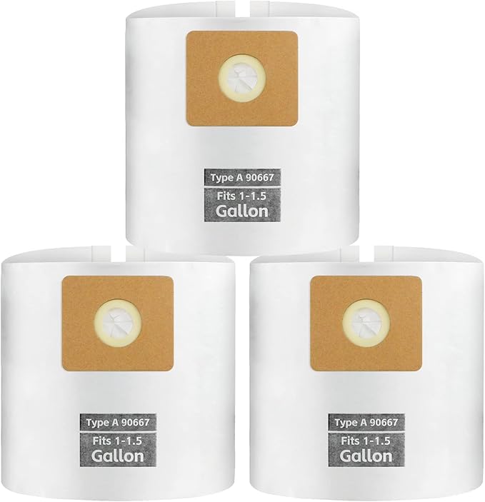 3 PCS Preferential Set Shop Vac 1-1.5 Gallon Vacuum Bags, ALYYDBG Type A 90667 by ALYYDBG