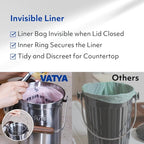 Vatya Stainless Steel Kitchen Compost Bin - Image 6