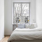 Grey Farmhouse Half Window Curtain 36 Inches Long, Vintage Sunflowers Animals - Image 5