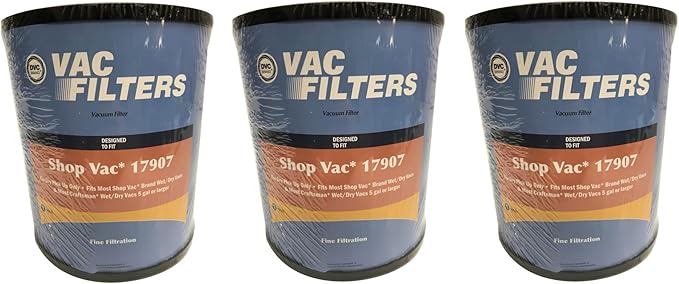 DVC Blue Filter for Shop Vac/for Craftsman Replaces Part Number 17907 by DVC