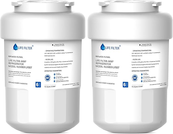 Lifefilter Replacement for MWF Refrigerator Water Filters, HDX FMG-1, by Lifefilter