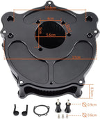 Air Filter Intake Filter System Kit Cnc Cut Air Cleaner Chrome Filter Kit - Image 3