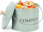 Compost Bin for Kitchen Counter, 1 Gallon Compost Bucket by CANDCO