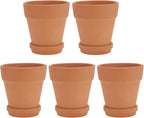 5pcs Red Clay Succulent Pots by Yardenfun