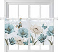 Blue Tulips Kitchen Curtains 24 Inch Length, Small Window Curtains Tab Top by Unknown