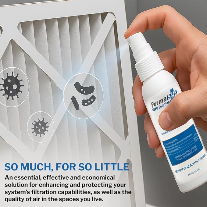 PermaSafe HVAC Solutions, Antimicrobial Air Filter Treatment, Odor Inhibitor - Image 7