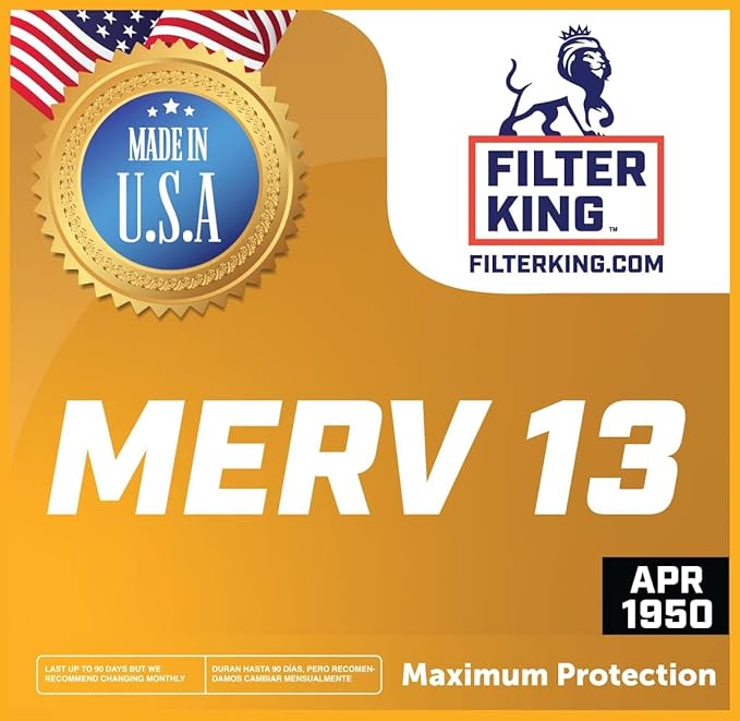Filter King Air Filters 7.75x25.75x1 | 4-PACK | MERV 13 HVAC Pleated AC Furnace - Image 2
