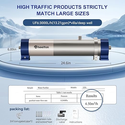 13.21GPM Ultra-Filtration Whole House Water Filter, Stainless Steel Water - Image 8