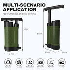 Portable Water Filter Pump, 0.01 Micron Manual Survival Water Purifier - Image 6