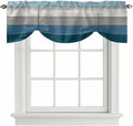 Blue Ombre Wooden Tie Up Valance Curtains by Unknown