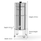 Culligan MaxClear 3 Gallon Gravity Water Filter System, Polished - Image 7
