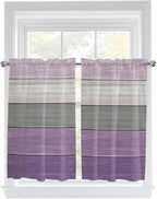 Country Wood Board Gray Purple Window Valance Curtains, Farmhouse Gradient - Image 9