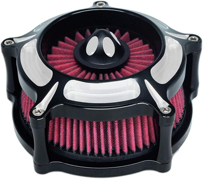Air Filter Intake Motorcycle Turbine Cleaner Kit Cnc Cut Chrome - Image 2