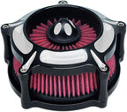 Air Filter Intake Motorcycle Turbine Cleaner Kit Cnc Cut Chrome - Image 2