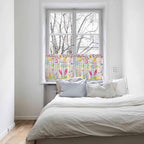 Happy Easter Half Window Curtain 36 Inches Long, Spring Bunny Colorful Eggs - Image 5