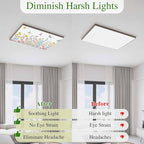 Fluorescent Light Covers for Ceiling Lights Spring Flowers Magnetic Light - Image 5