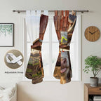 Farm Yaks Bathroom Curtains 63 Inch Length, Window Curtains Tab Top, Farmhouse - Image 5