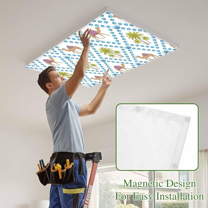 1 Pack Fluorescent Light Cover, Camels Palm Trees Light Covers - Image 3