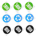 12pcs Garbage Classification Stickers Self-Adhesive Trash Can Labels by Holibanna