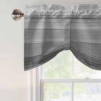 Grey Ombre Wooden Tie Up Valance Curtains - Image 4