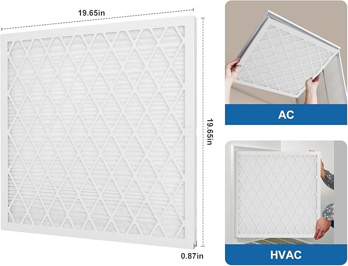 20x20x1 MERV 11 Air Filter, Quality AC/HVAC Furnace Filter，2 Reusable ABS Frame - Image 2