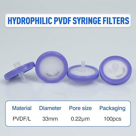 Syringe Filters Hydrophilic PVDF 33 mm 0.22 um - Image 2