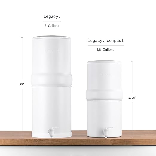 Boroux Compact Gravity-Fed Countertop Stainless Steel Water Filter System | 1.8 - Image 2