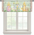 Easter Sheer Valances for Windows 60"x18", Light Filtering Kitchen Curtains by Unknown
