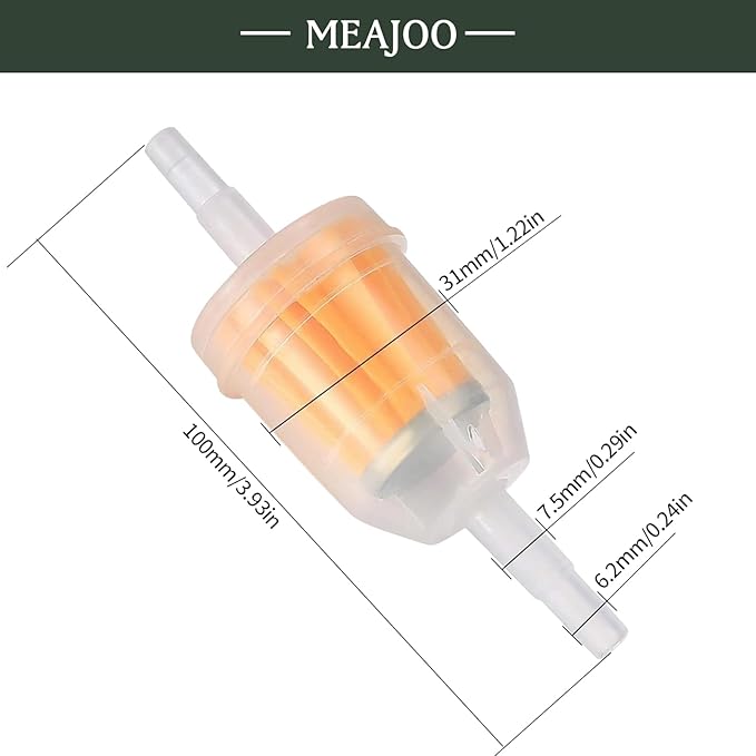 6PCS 1/4" x 5/16" Gas Inline Fuel Filter, - Image 2