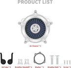 HDBUBALUS Motorcycle Air Filter Air Cleaner Intake System Cleaner Fit - Image 5