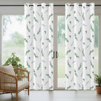 Leaf Outdoor Curtains for Patio Summer Jugal Leaves Pastoral Plant Waterproof - Image 6