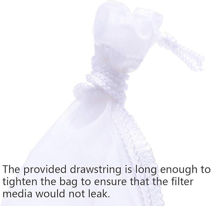 ALEGI Media Filter Bag Aquarium Extra Fine, Reusable 180 Micron Drawstring Mesh - Image 5