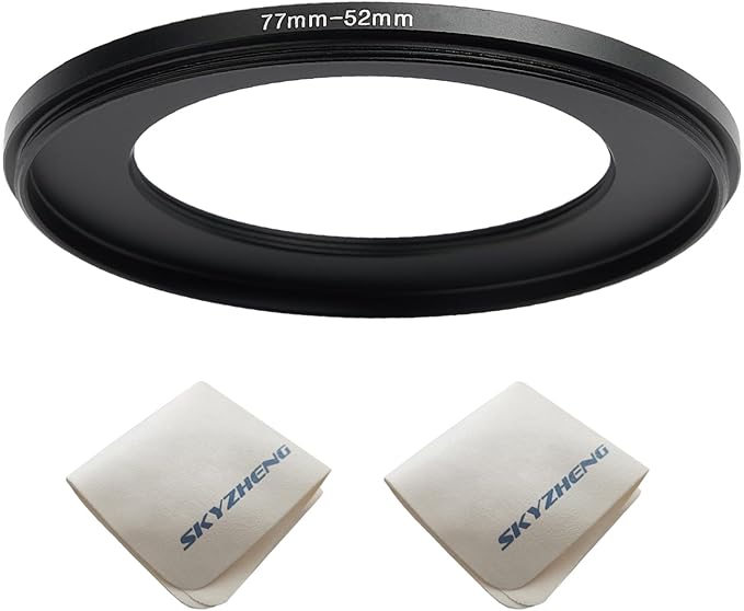 77mm Lens to 52mm Camera Lens Adapter 77mm to 52mm Step Down Ring Adapter Ring by SKYZHENG
