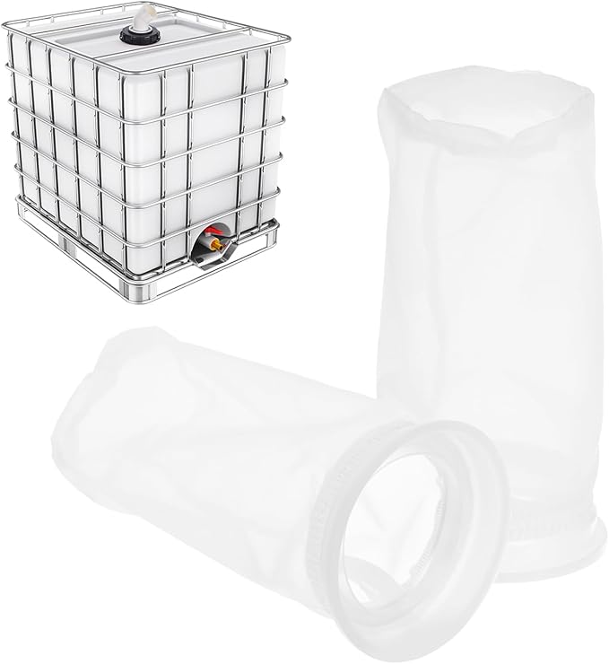 PATIKIL 4" IBC Lid Filter 2 Pack 210mm Long Washable Nylon Fine Mesh Filter IBC by PATIKIL
