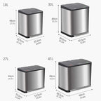 Trash Can Kitchen Large Capacity Foot-Operated Trash Can Double Three Bin - Image 2