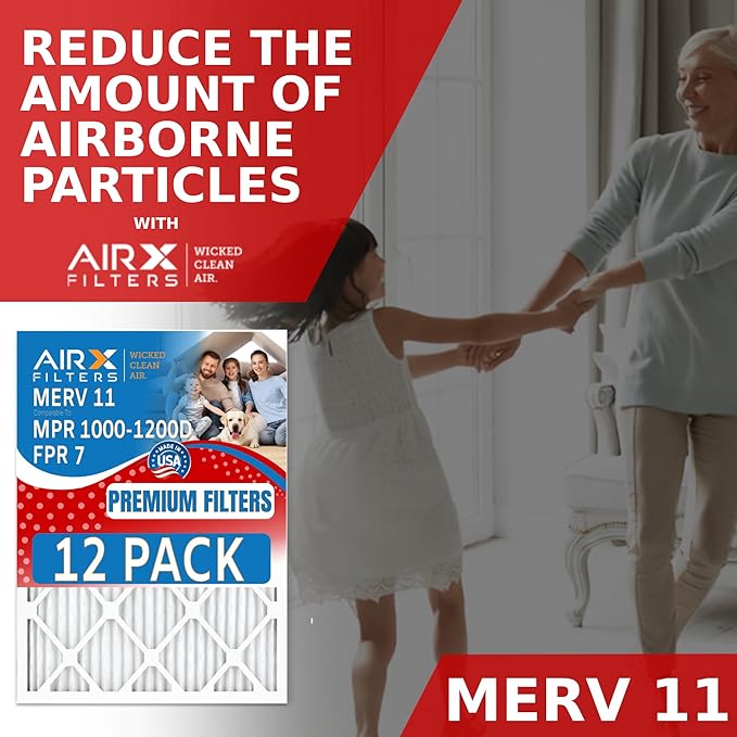 16x20x1 Air Filter MERV 11 Rating, 12 Pack of Furnace Filters Comparable to MPR - Image 4