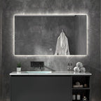 500 X800 mm Illuminated Backlit LED Bathroom Mirror, Wall Mounted Multifunction by JSLJDM