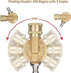 Lucstar Radiator Cleaning Wand Accessories, Quick Connect Pivoting Coupler - Image 3